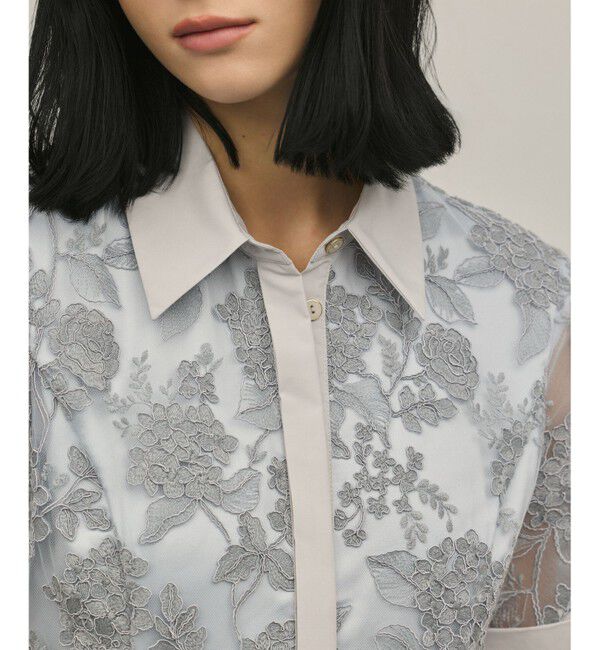 GRACE CONTINENTAL「フラワーコード刺繍ワンピース」|ワンピース|