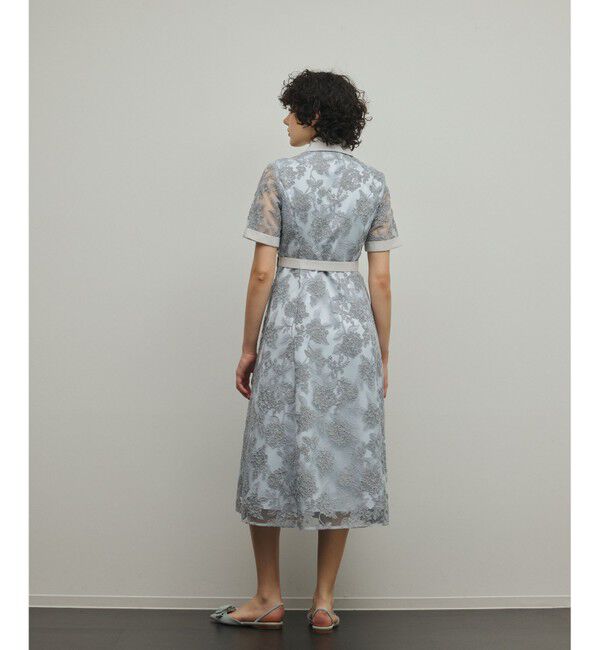 GRACE CONTINENTAL「フラワーコード刺繍ワンピース」|ワンピース|