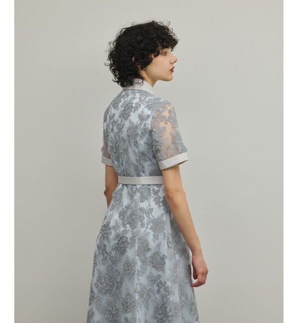 GRACE CONTINENTAL「フラワーコード刺繍ワンピース」|ワンピース|