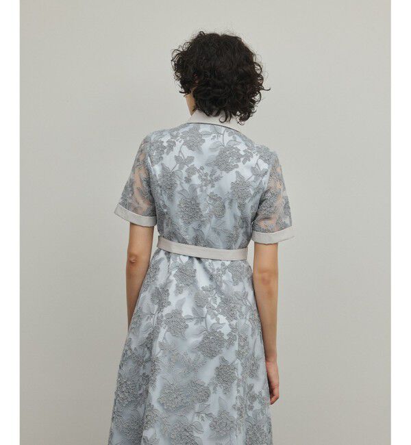 GRACE CONTINENTAL「フラワーコード刺繍ワンピース」|ワンピース|