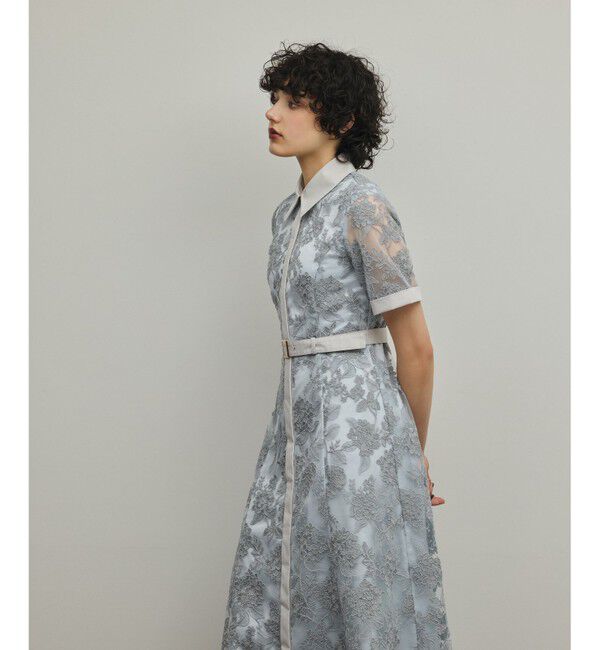 GRACE CONTINENTAL「フラワーコード刺繍ワンピース」|ワンピース|