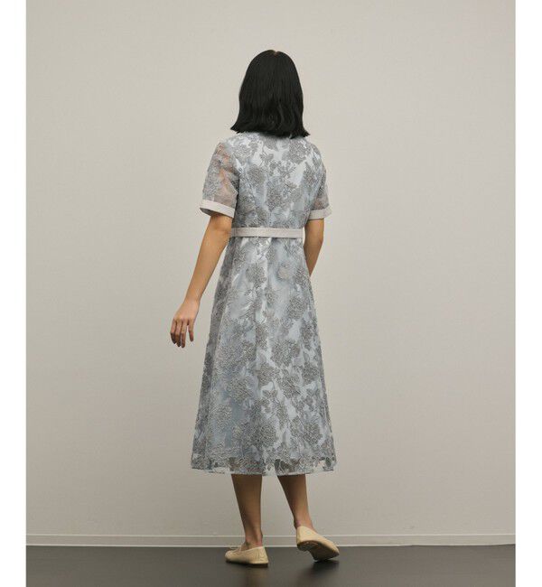 GRACE CONTINENTAL「フラワーコード刺繍ワンピース」|ワンピース|