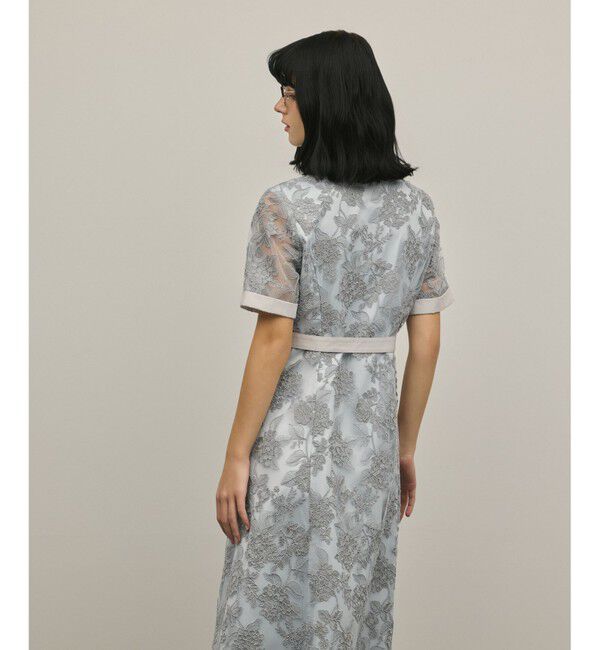 GRACE CONTINENTAL「フラワーコード刺繍ワンピース」|ワンピース|