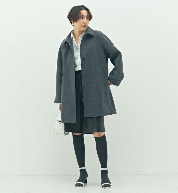 NOLLEY'S sophi「ステンカラー2WAYハーフコート」|ステンカラーコート|