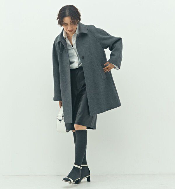 NOLLEY'S sophi「ステンカラー2WAYハーフコート」|ステンカラーコート|