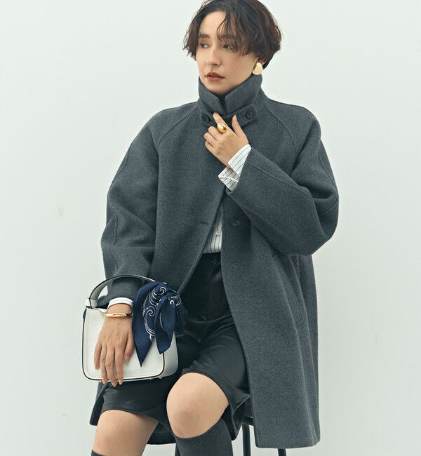 NOLLEY'S sophi「ステンカラー2WAYハーフコート」|ステンカラーコート|