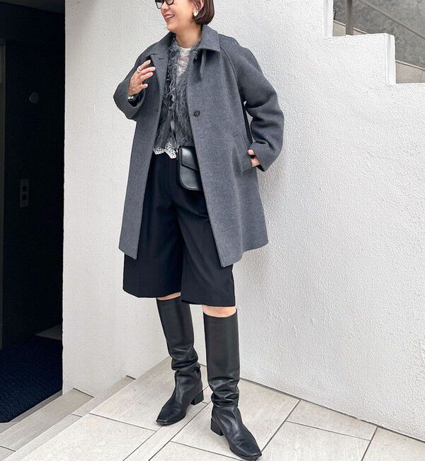 NOLLEY'S sophi「ステンカラー2WAYハーフコート」|ステンカラーコート|