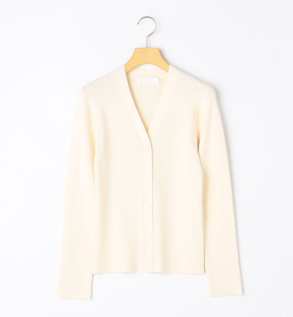 NOLLEY'S sophi「《アンサンブル対応》《手洗い可能》カシミヤ混リブVネックカーディガン」|カーディガン|