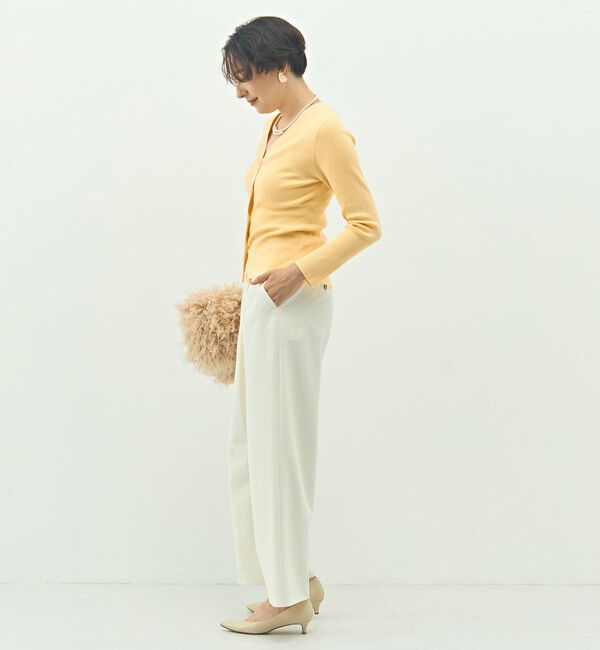 NOLLEY'S sophi「《アンサンブル対応》《手洗い可能》カシミヤ混リブVネックカーディガン」|カーディガン|