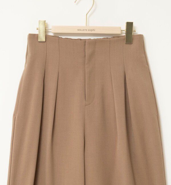 NOLLEY'S sophi「《セットアップ対応》ウォッシャブルウール混ツイルハイウエストワイドパンツ」|その他|