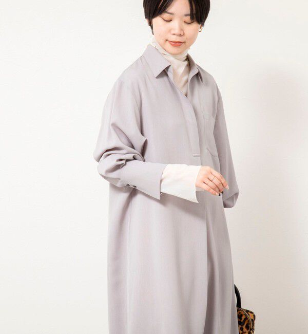 NOLLEY'S sophi「ウォッシャブルツイルロングシャツワンピース」|ワンピース|