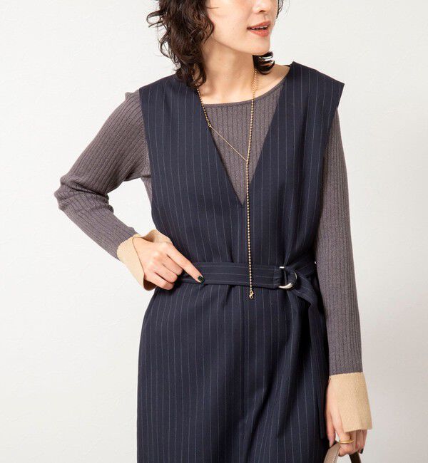 NOLLEY'S sophi「ウォッシャブルベルト付きジャンスカ」|ジャンパースカート|