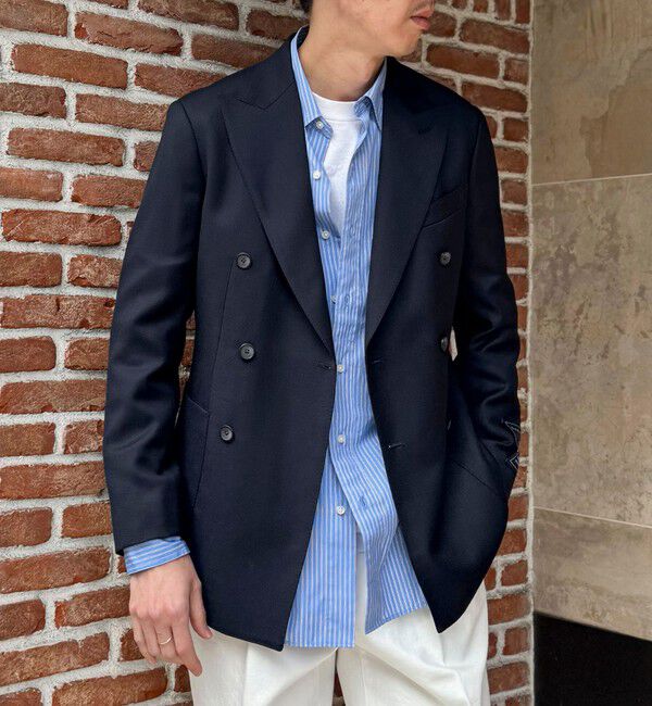 NOLLEY'S goodman「《ビジカジ対応》MARTIN ホップサックダブルJK 26SS」|テーラードジャケット|ダークネイビー