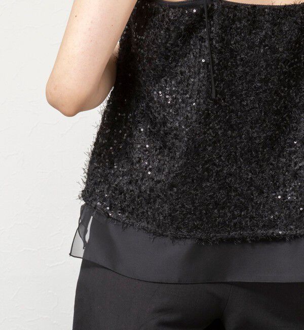 NOLLEY'S sophi「ウォッシャブルフェザースパンコールチュールキャミブラウス」|シャツ・ブラウス|