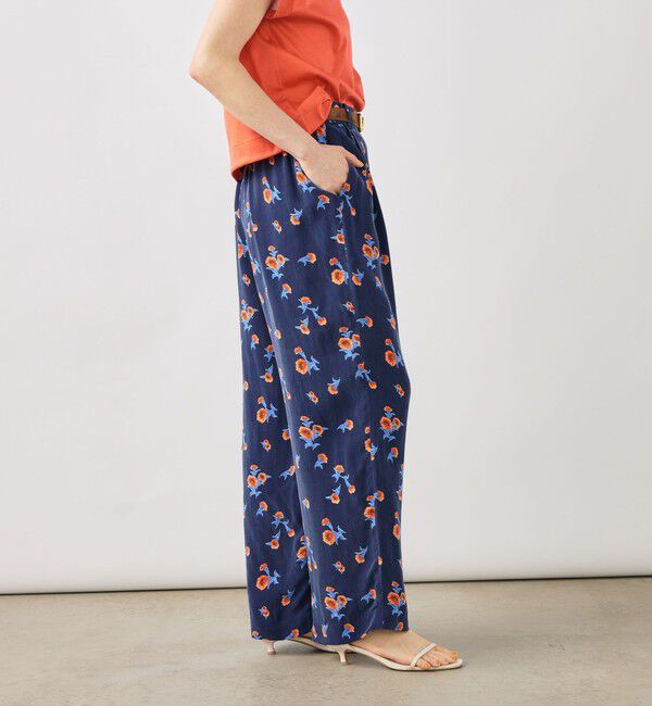 NOLLEY'S「ウォッシャブルスカーレット柄タックパンツ」|その他|