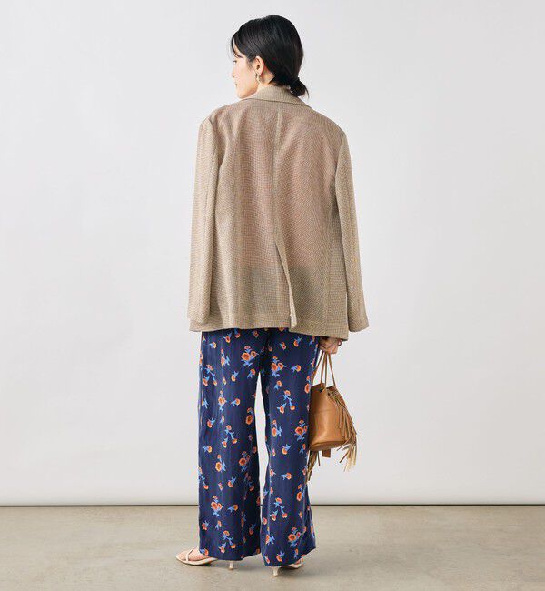 NOLLEY'S「ウォッシャブルスカーレット柄タックパンツ」|その他|