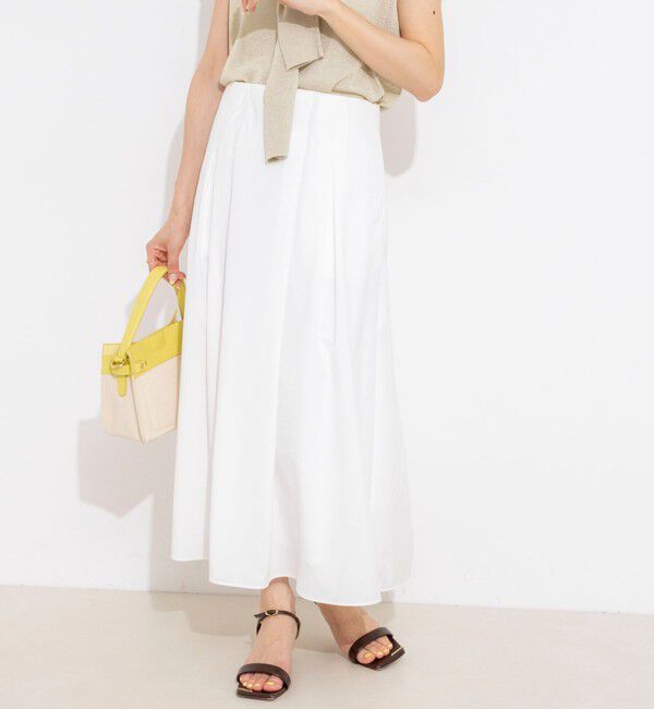 NOLLEY'S「【一部WEB限定色アイテム】ウォッシャブル高機能タックフレアースカート」|フレア|