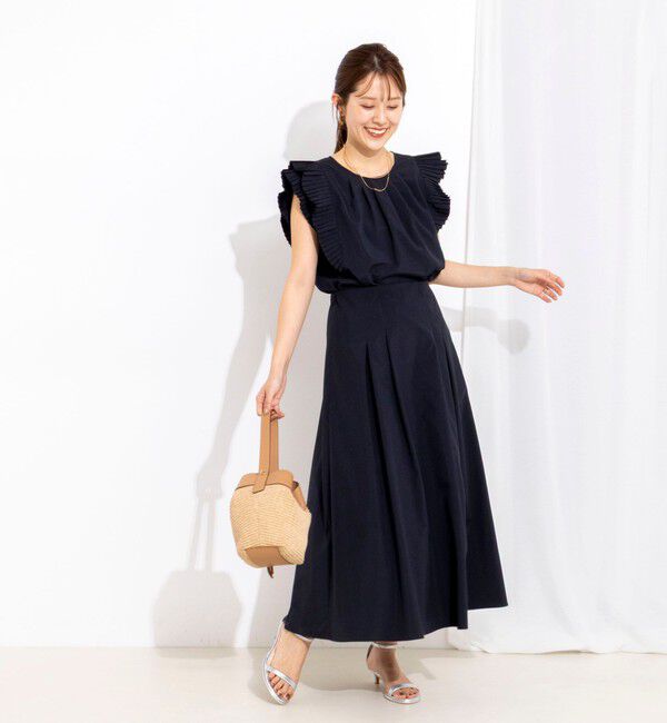 NOLLEY'S「【一部WEB限定色アイテム】ウォッシャブル高機能タックフレアースカート」|フレア|