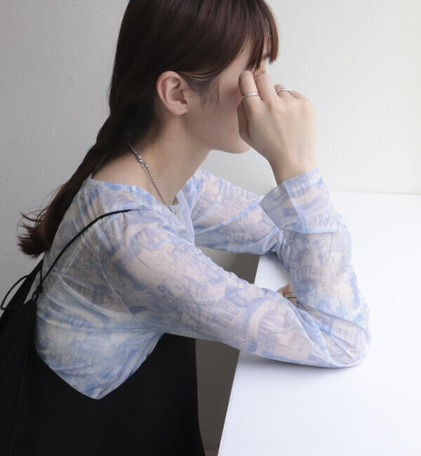 fredy emue「ランドスケープシアープルオーバー」|Tシャツ・カットソー|ブルー系その他