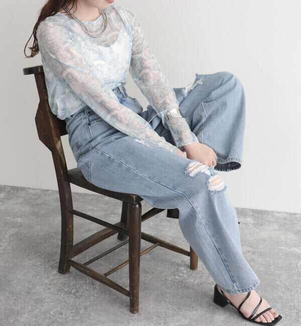 fredy emue「ランドスケープシアープルオーバー」|Tシャツ・カットソー|