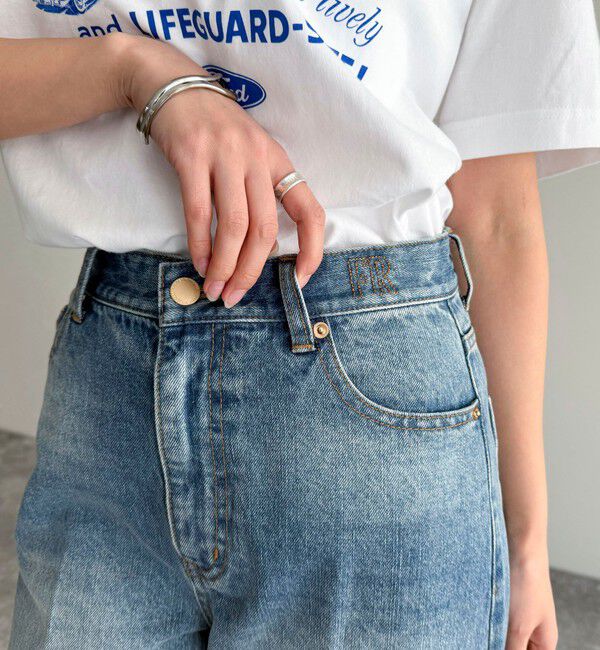 fredy emue「FRセンタープレスセミワイドデニムパンツ」|デニム|