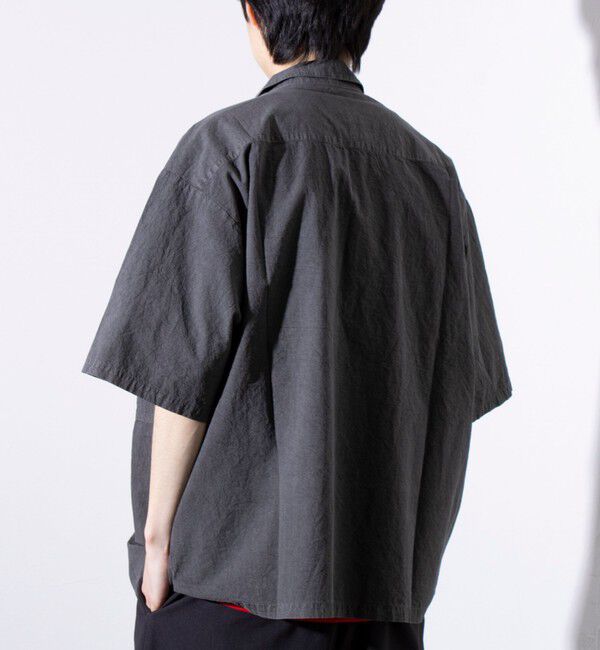 GLOSTER「【GLOSTER/グロスター】コットンピグメントショーツスリーブシャツ オーバーシャツ」|シャツ・ブラウス|