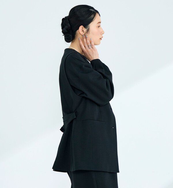 fredy emue「【セットアップ対応】パウダリーツイルベルト付きジレ」|ベスト・ジレ|