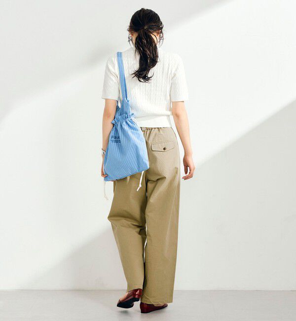 fredy emue「【WEB限定/大人気シリーズ】FR刺しゅうケーブル柄半袖プルオーバーニット」|ニット・セーター|