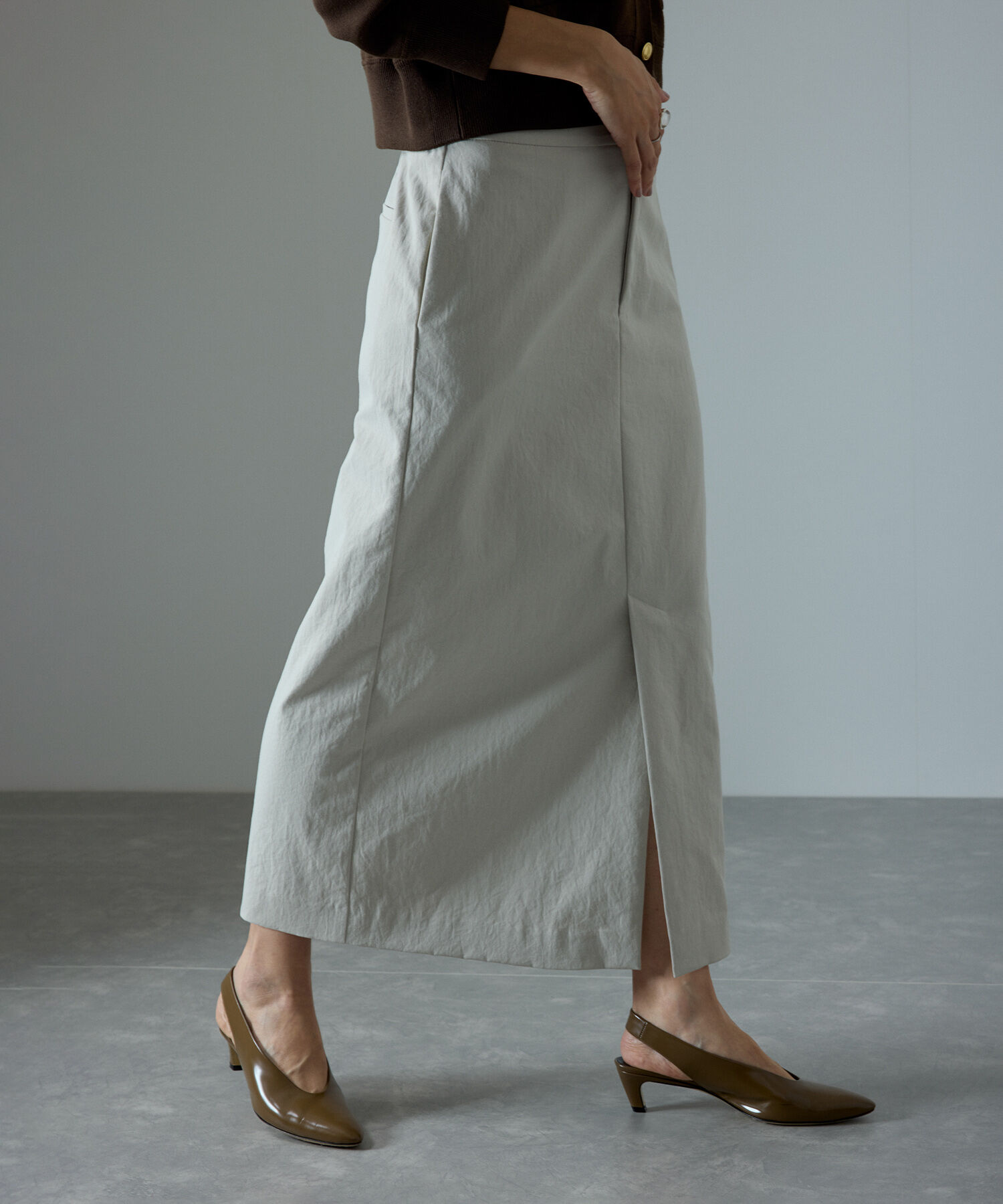 SALON adam et rope'「ハイウエストナロースタイルアップスカート」|スカート|