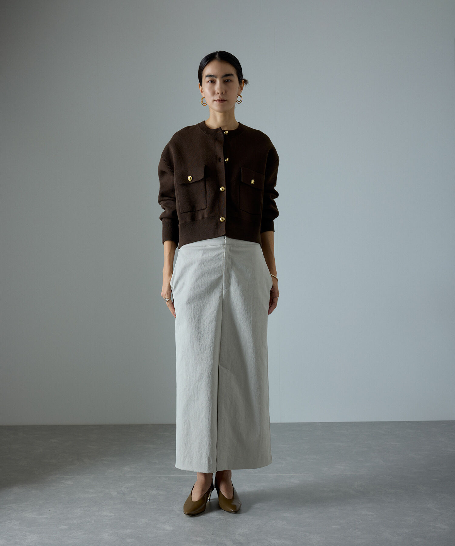 SALON adam et rope'「ハイウエストナロースタイルアップスカート」|スカート|