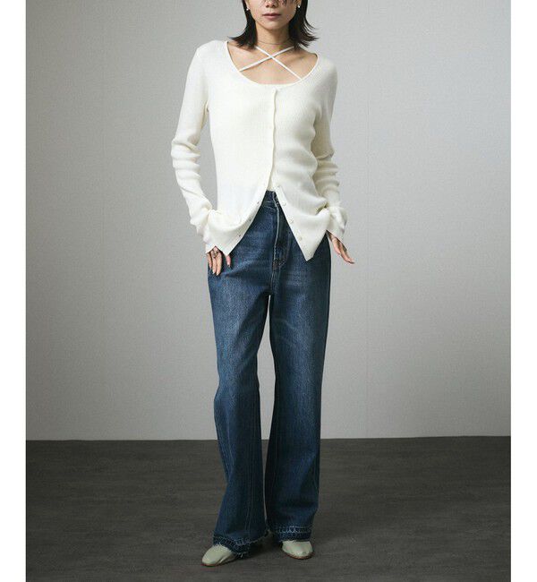 SALON adam et rope'「COTTON USAセミフレアデニム 3」|デニム|