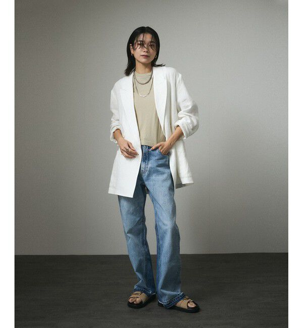 SALON adam et rope'「COTTON USAセミフレアデニム 3」|デニム|