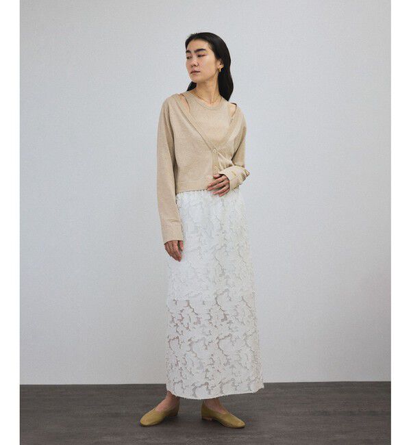 SALON adam et rope'「エルブジャガードスリットナロースカート」|スカート|