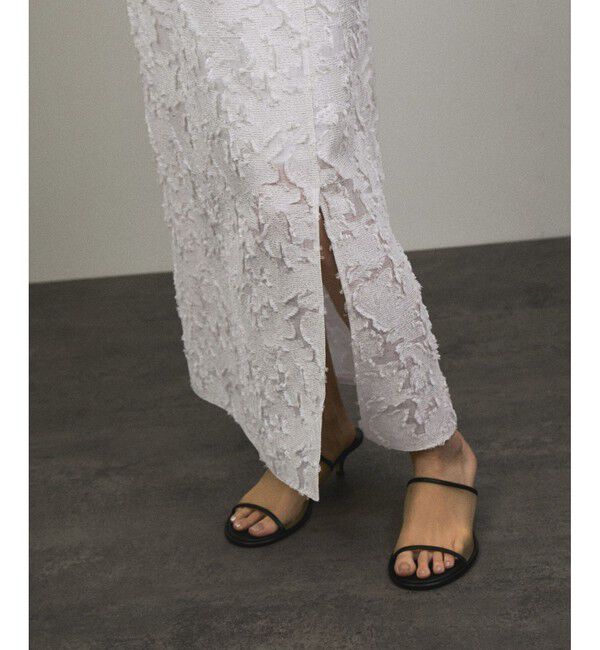 SALON adam et rope'「エルブジャガードスリットナロースカート」|スカート|