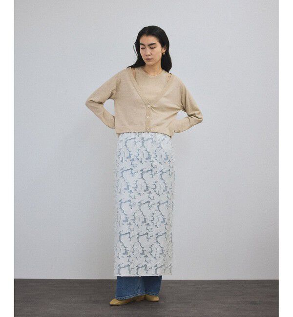 SALON adam et rope'「エルブジャガードスリットナロースカート」|スカート|