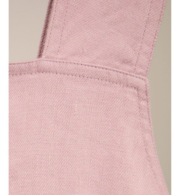 SALON adam et rope'「リネンツイルスクエアーネックジャンパースカート」|ワンピース|