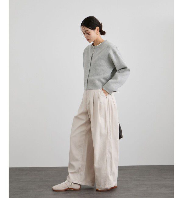 SALON adam et rope'「【WEB・一部店舗限定】ブルジョンボタンクルーネックカーディガン」|カーディガン|