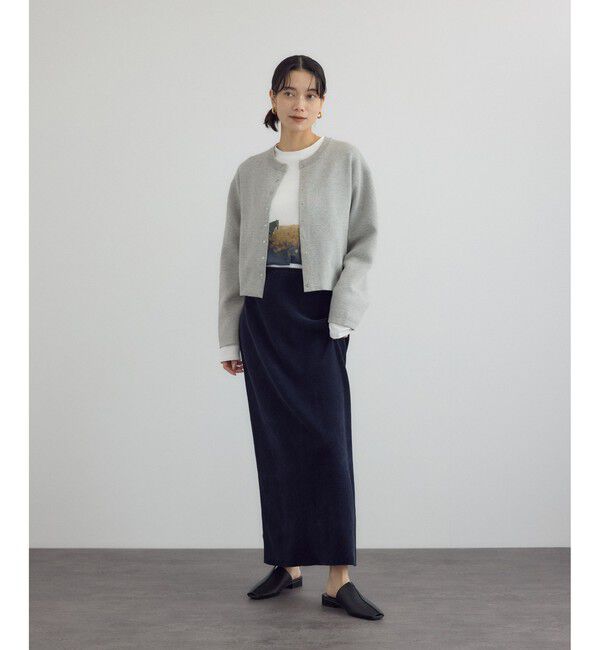 SALON adam et rope'「【WEB・一部店舗限定】ブルジョンボタンクルーネックカーディガン」|カーディガン|