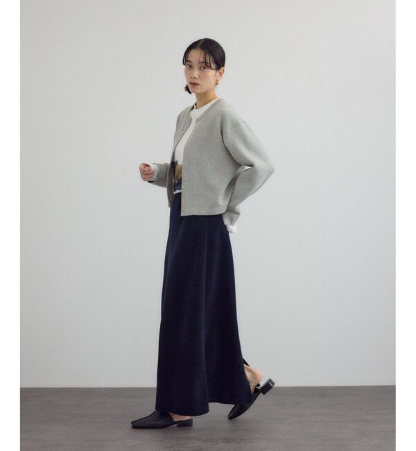 SALON adam et rope'「【WEB・一部店舗限定】ブルジョンボタンクルーネックカーディガン」|カーディガン|