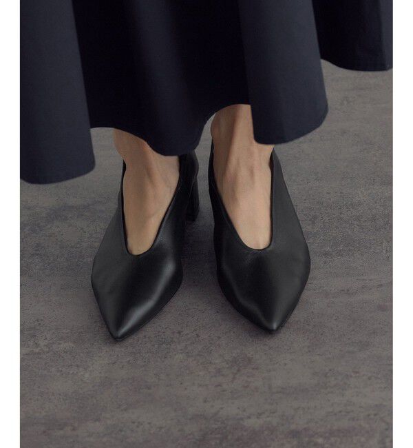 SALON adam et rope'「【W S（ドゥーブル）】ソフトレザーヒールパンプス」|パンプス|