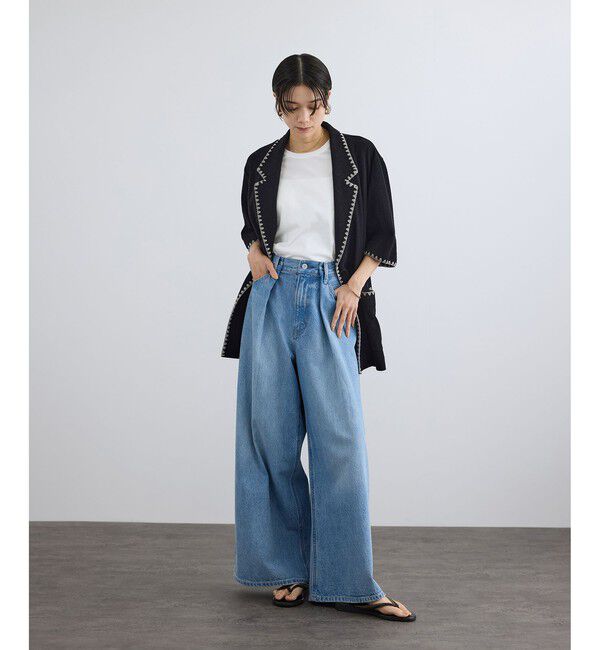 SALON adam et rope'「ミニパイルハーフスリーブジャケット / セットアップ対応」|テーラードジャケット|