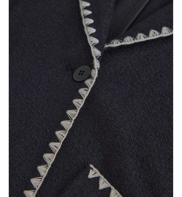 SALON adam et rope'「ミニパイルハーフスリーブジャケット / セットアップ対応」|テーラードジャケット|