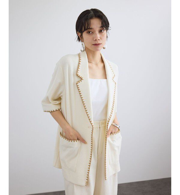 SALON adam et rope'「ミニパイルハーフスリーブジャケット / セットアップ対応」|テーラードジャケット|キナリ(16)