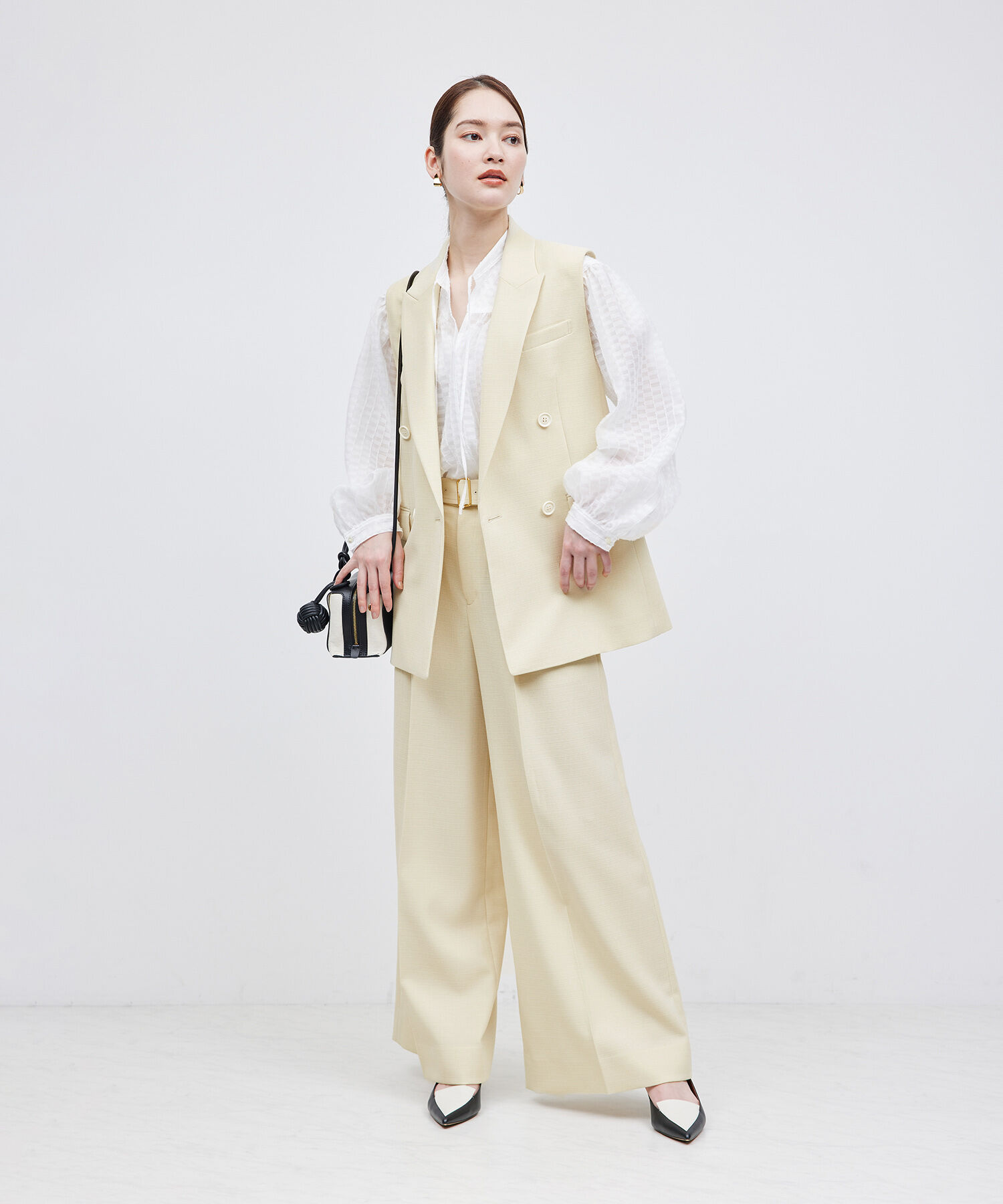 ROPE「タックワイドパンツ（ラメ/無地）【セットアップ対応】【雑誌掲載】【メディア掲載】」|その他|