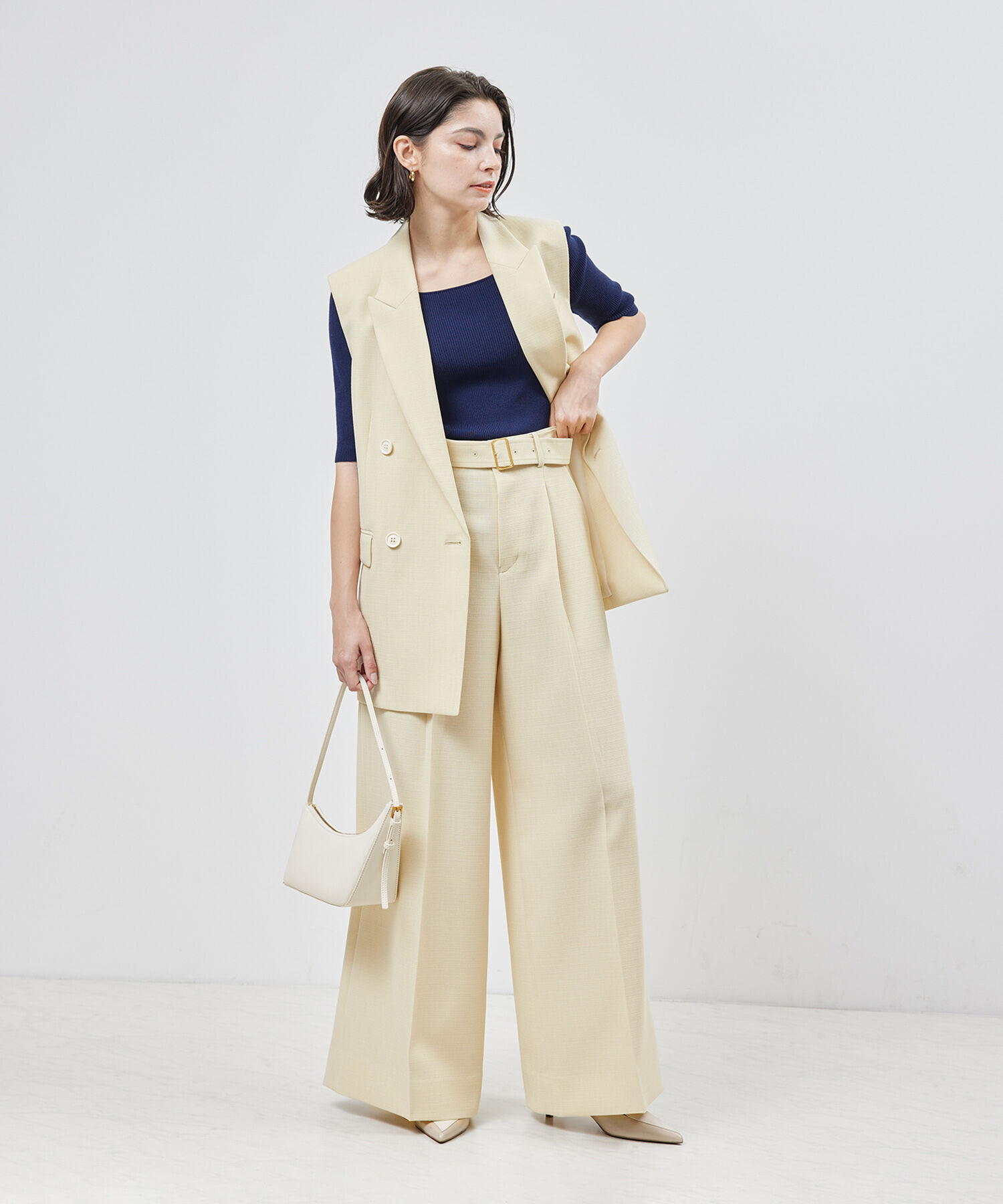 ROPE「タックワイドパンツ（ラメ/無地）【セットアップ対応】【雑誌掲載】【メディア掲載】」|その他|