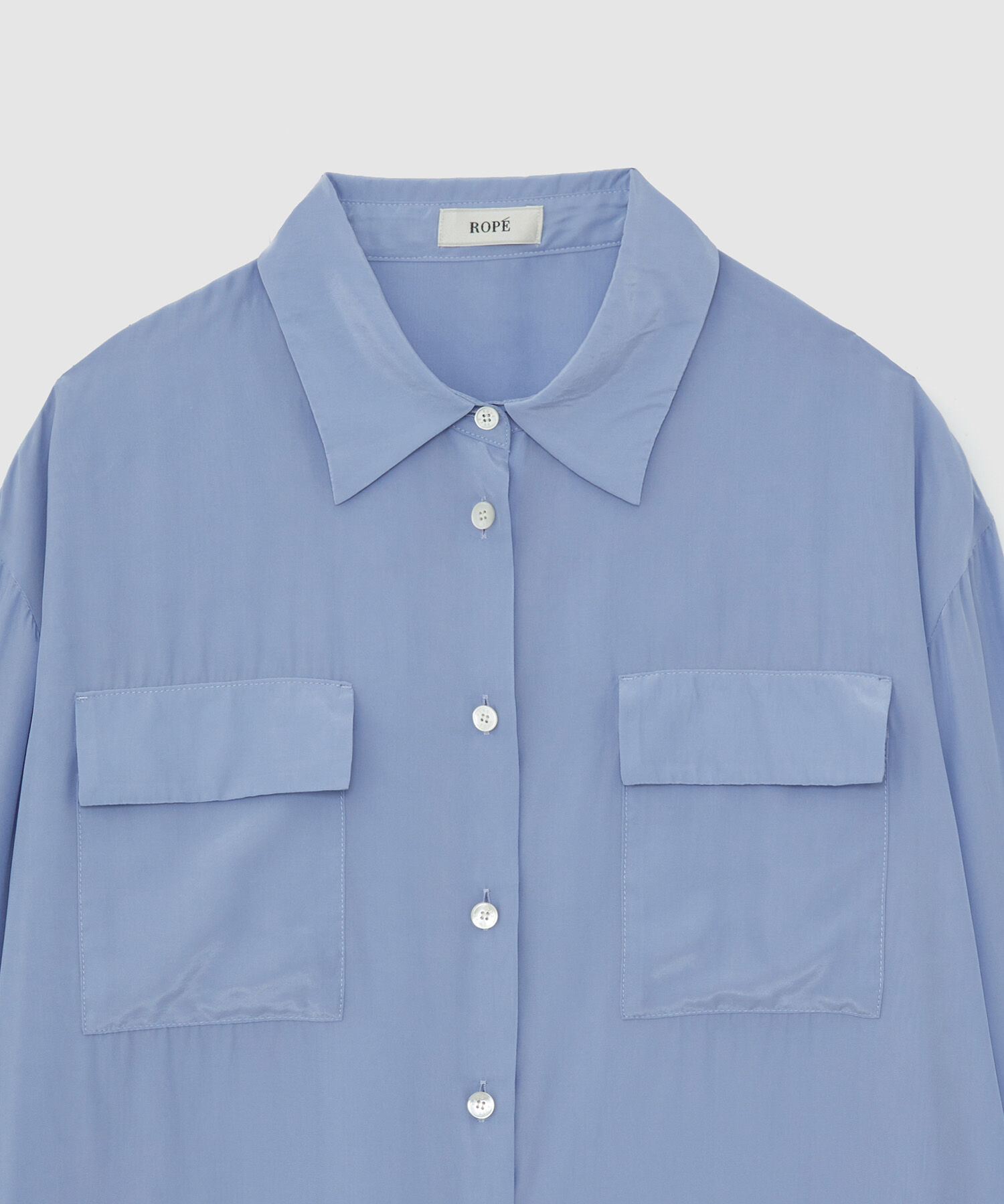 ROPE「シルクレーヨンデシンシャツブラウス」|シャツ・ブラウス|