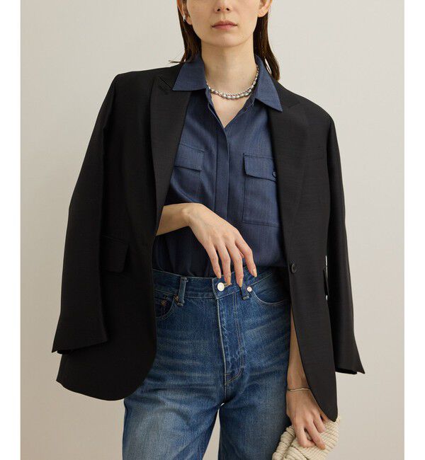 ROPE「シルクウールオーバージャケット」|テーラードジャケット|