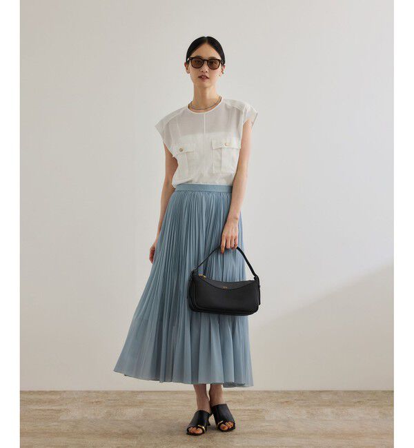 ROPE「【洗える】サファリ シアーブラウス」|シャツ・ブラウス|