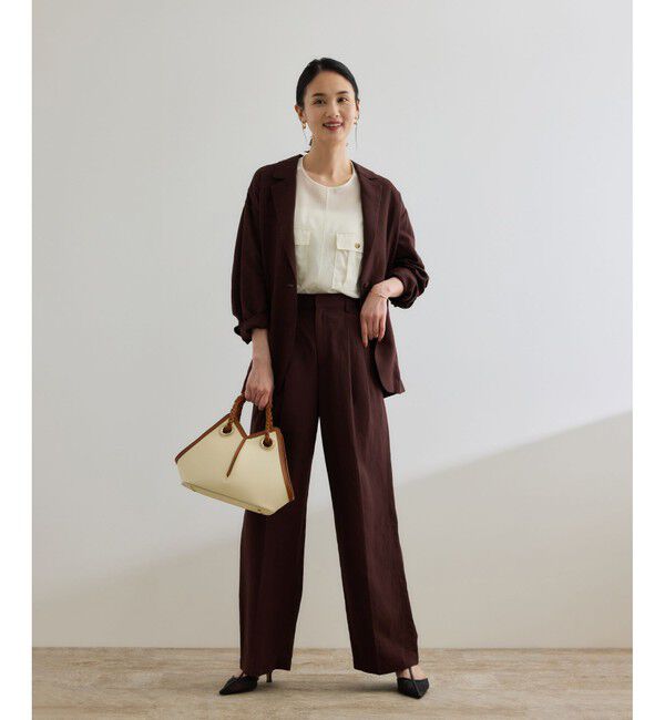 ROPE「【洗える】サファリ シアーブラウス」|シャツ・ブラウス|