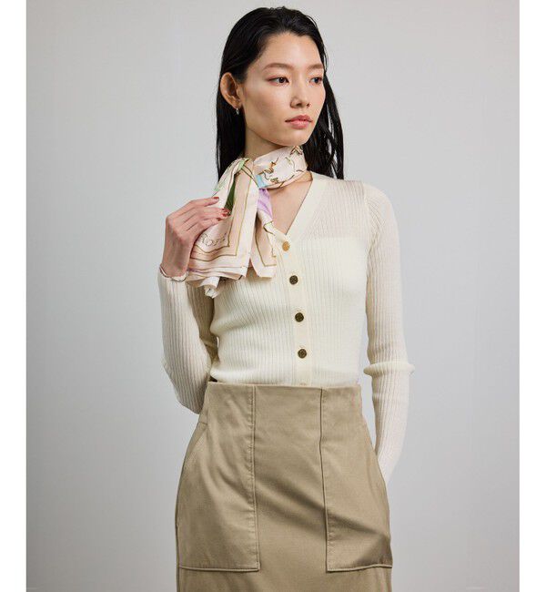 ROPE「ハイゲージワイドリブニットカーディガン」|カーディガン|